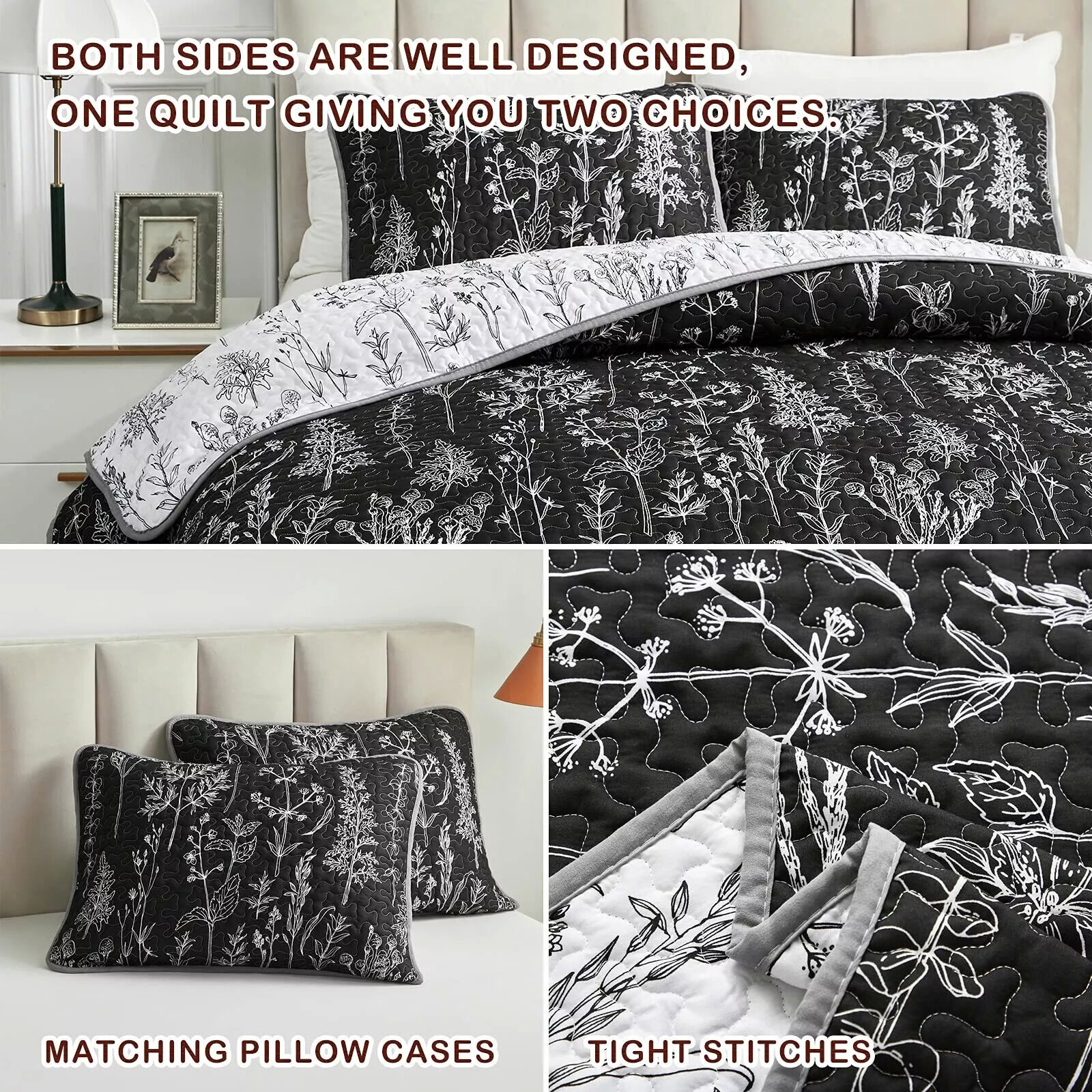 Cultured Quilted Coverlet and Pillowcases Set: Style Meets Functionality - Queen size Price