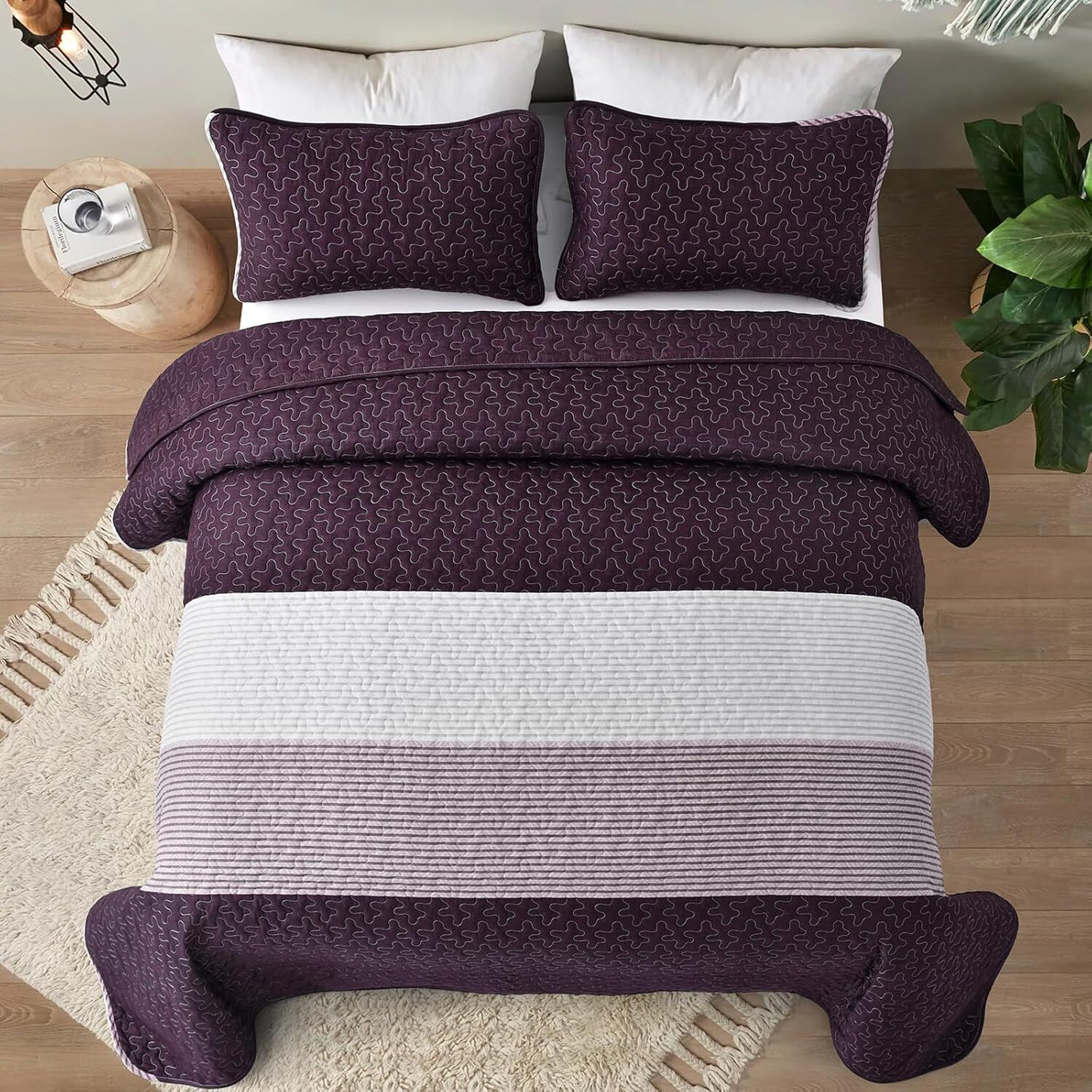 Radiant Quilted coverlet and pillowcovers set: Brighten Any Room - Queen size Price