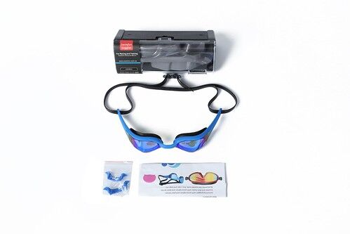 Adult blue mirrored lens swimming goggles Price