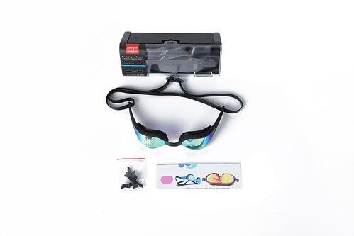 Adult mirrored lens swimming goggles gold Price