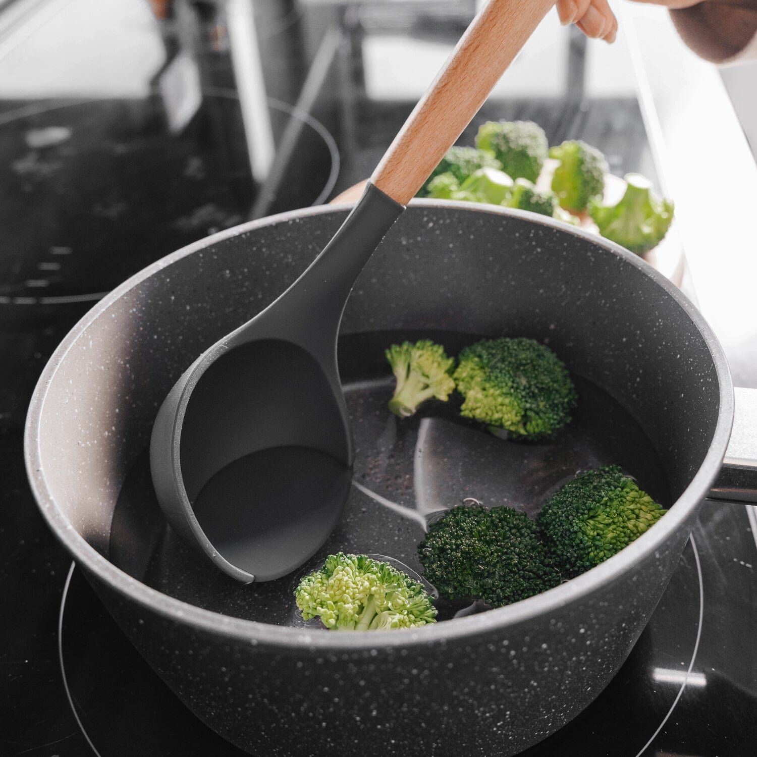 2pcs Beechwood & silicone ladle charcoal Price