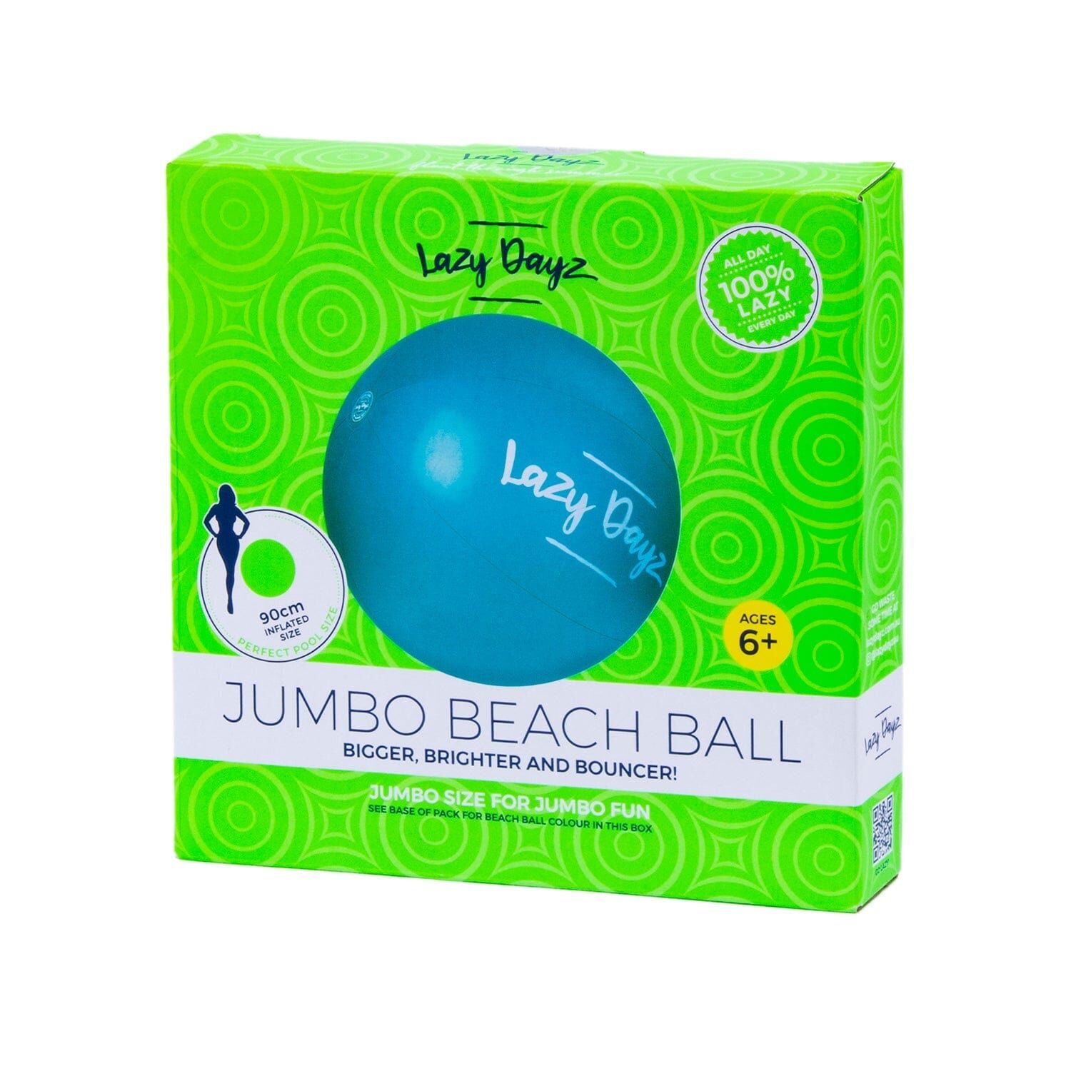 90cm Lazy Dayz Inflatable Jumbo Beach Ball - Teal Price