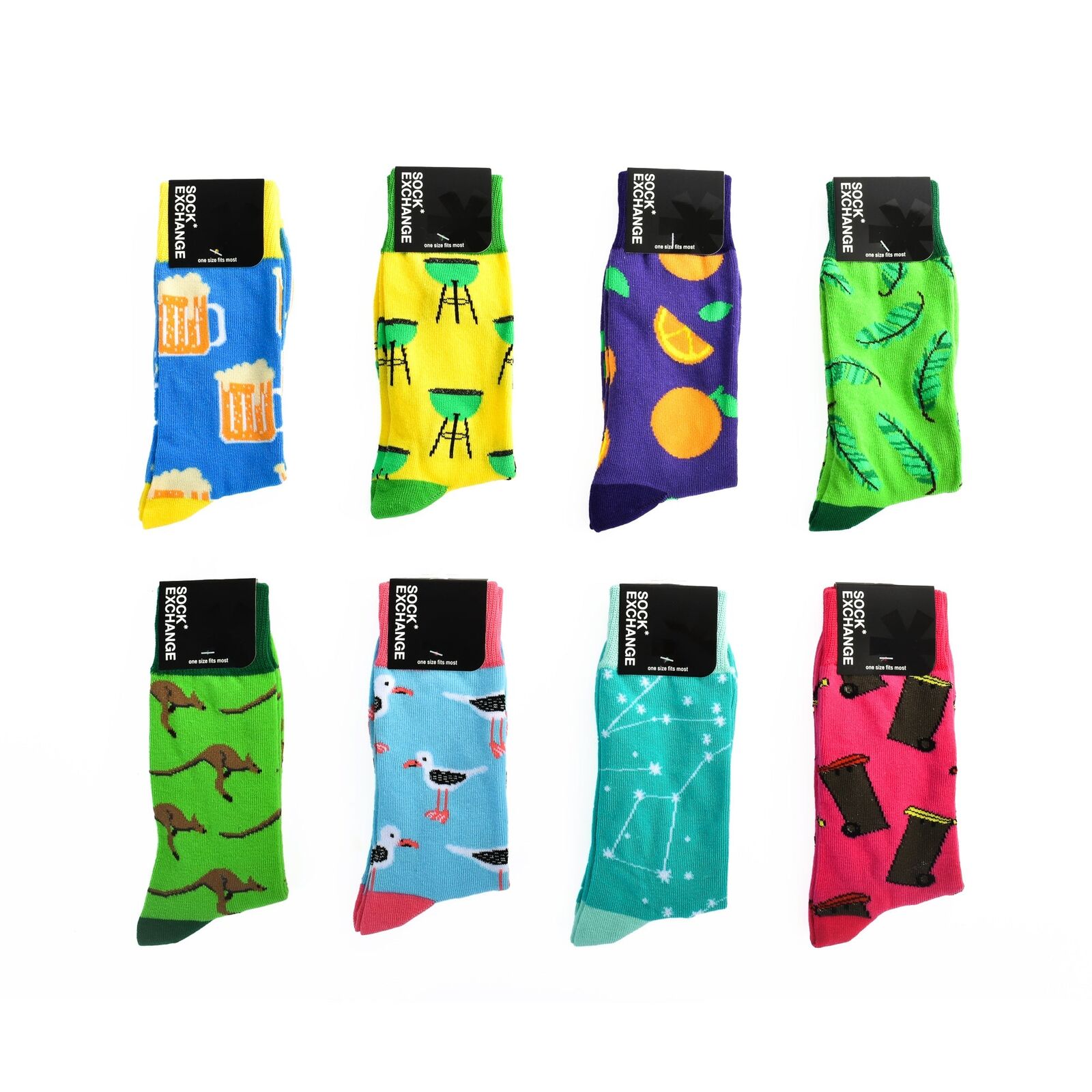 8 Pairs Fashion Novelty Funny Socks one Size 5-13 Men Socks Women Socks #2 Price
