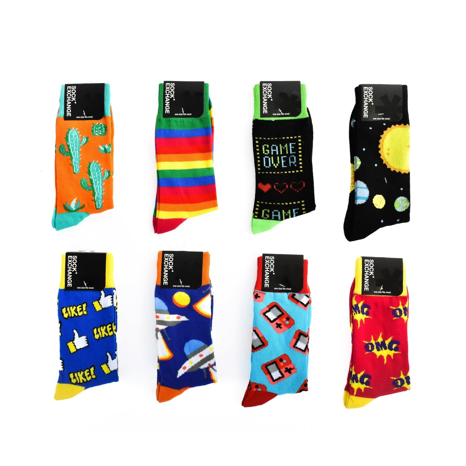 8 Pairs Fashion Novelty Funny Socks one Size 5-13 Men and Women Socks #3 Price