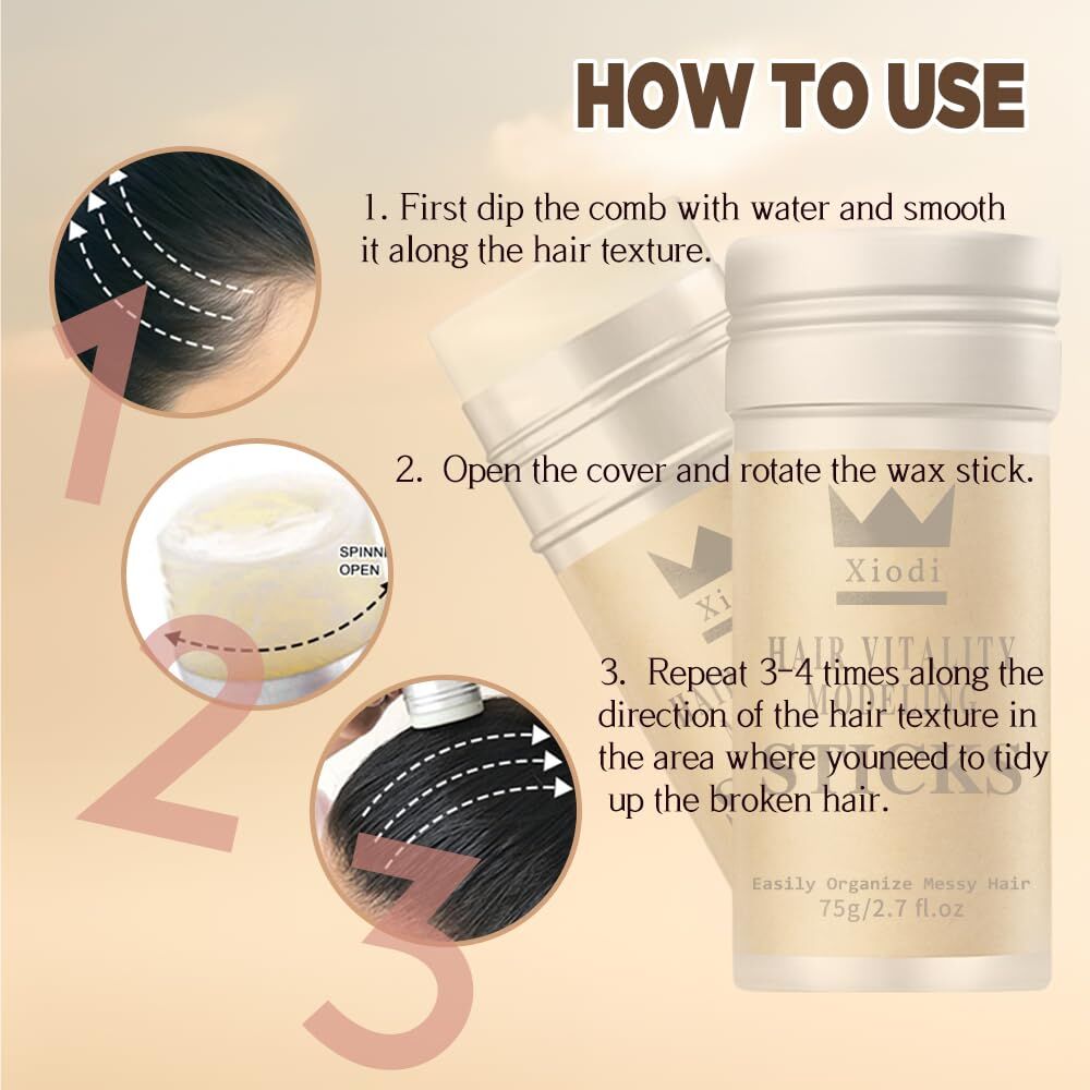 2X Hair Edge Control Hair Wax Stick | 75g Each | Natural Styling for Relaxed & Natural Hair Price