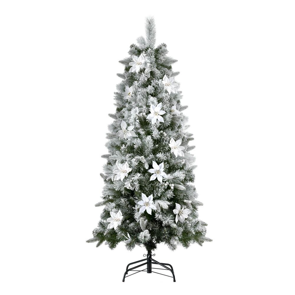 Christmas Tree 1.8m Xmas Tree Snow Flocked Flowers Decor 564 Tips Price