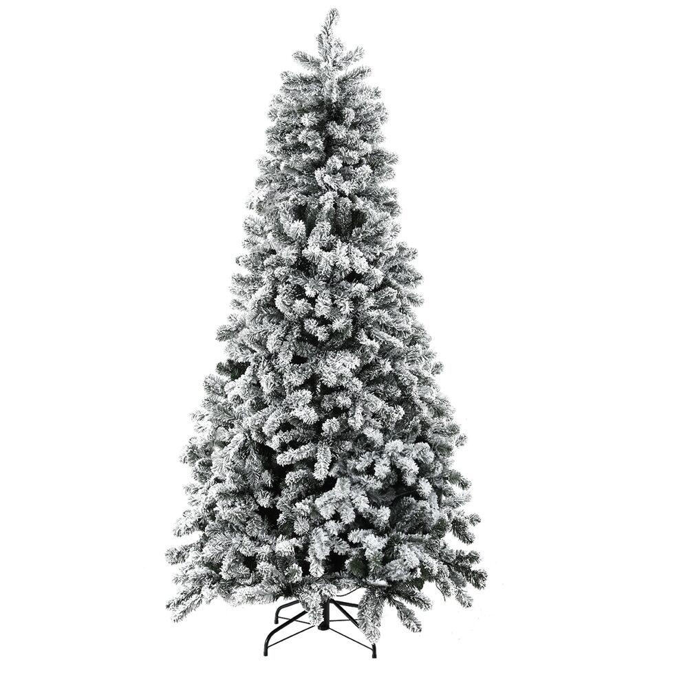 Christmas Tree 1.8m Snow Flocked LED Xmas Decoration 8 Light Modes Price