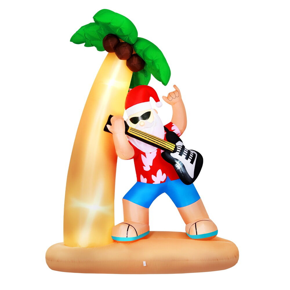 Christmas Inflatable Santa Guitar 2.1M Led Illuminated Decorations Price