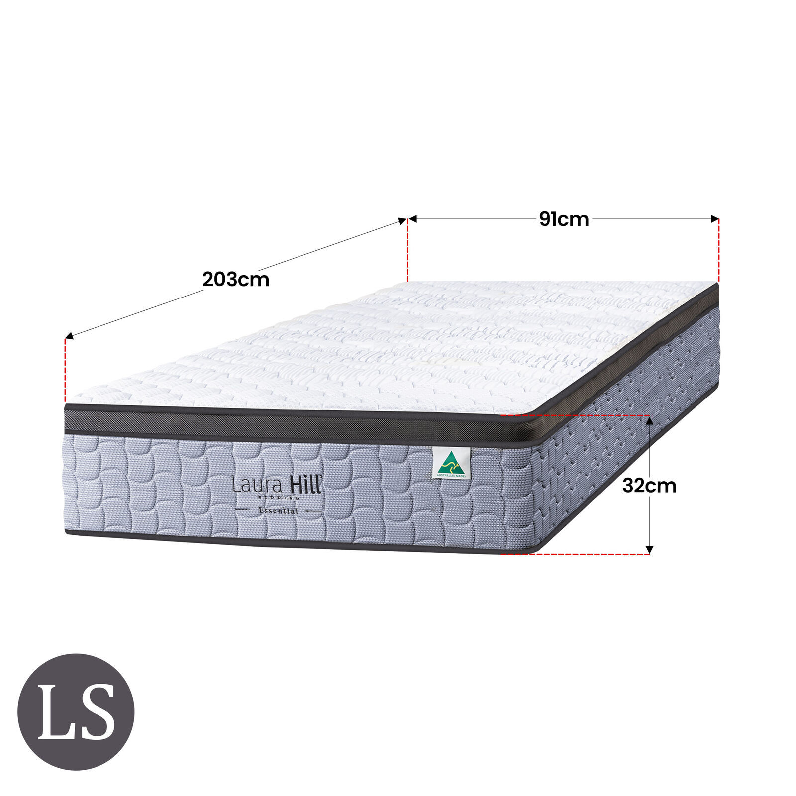 Laura Hill Essential Australian Made Long Single Premium Mattress Price