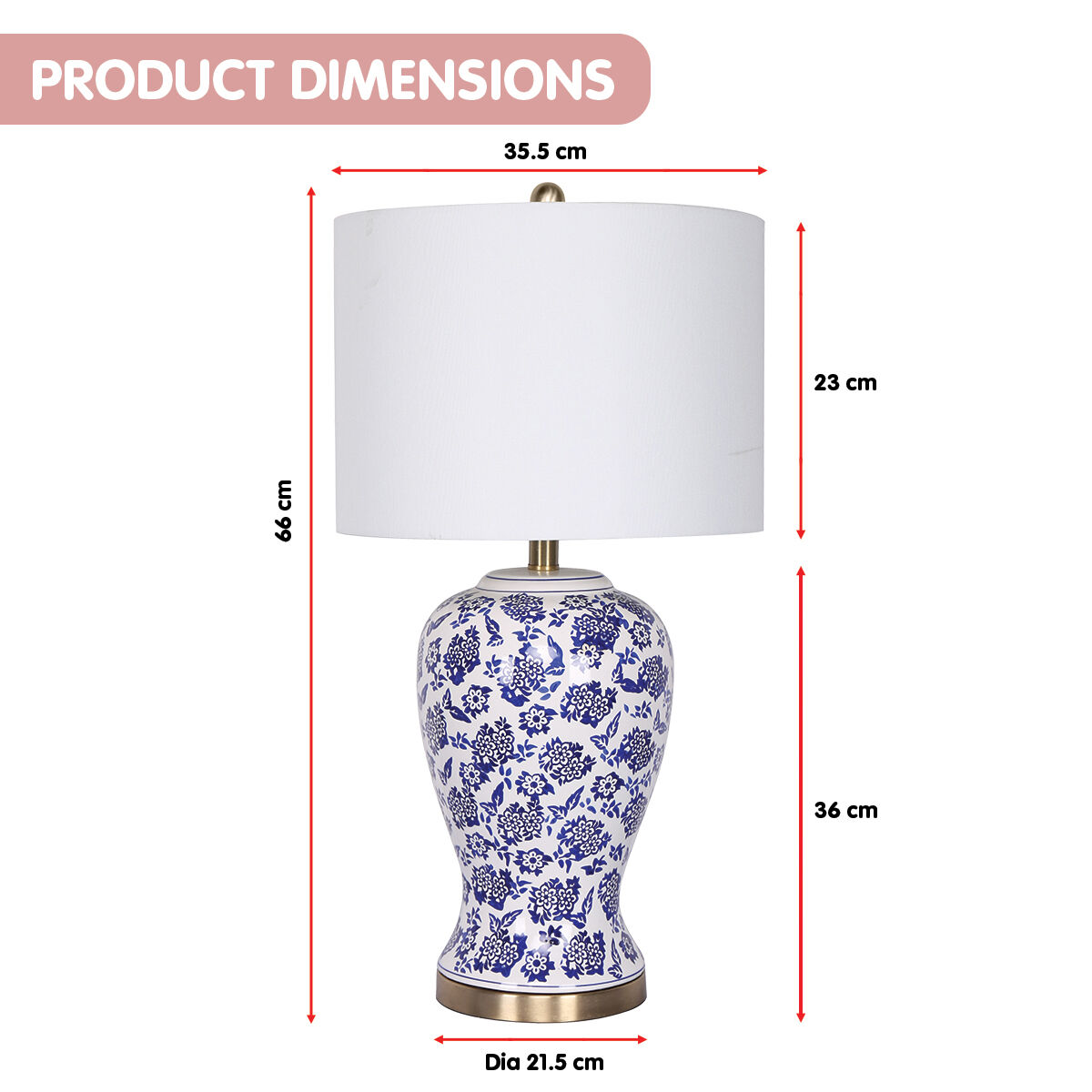 Sarantino Ceramic Floral Base Table Lamp Price