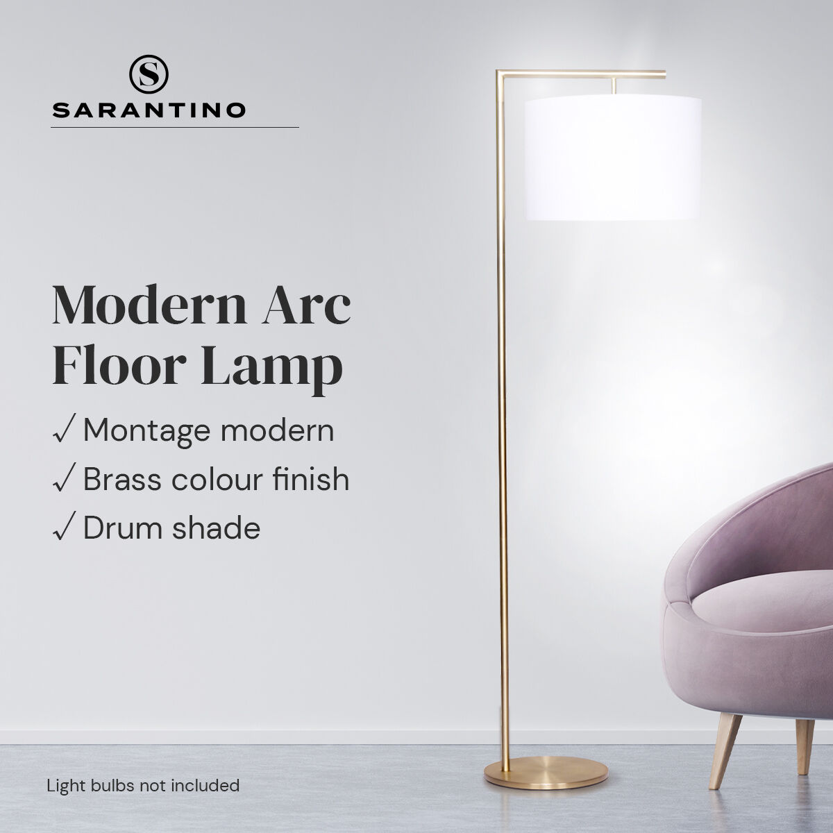 Sarantino 90-Degree Modern Arc Floor Lamp Price