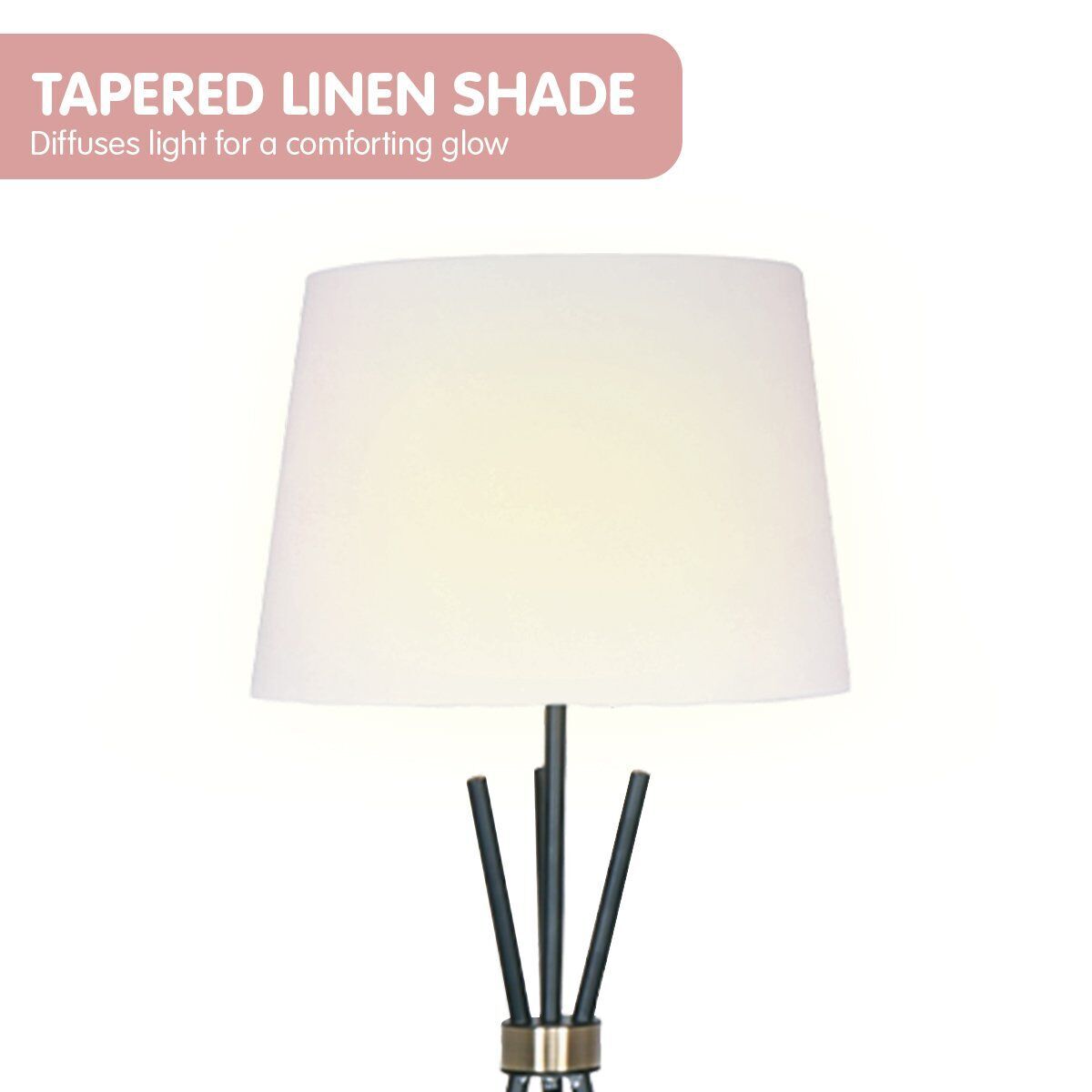Sarantino Tripod Floor Lamp in Metal and Antique Brass Price