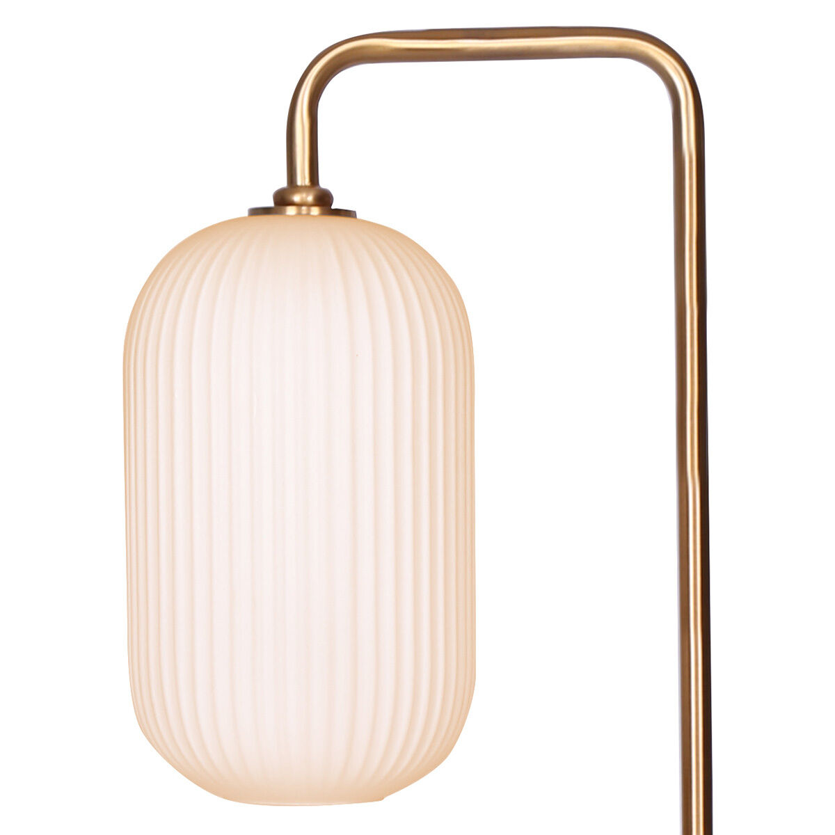 Sarantino Metal Floor Lamp With Opal Glass Shade Price