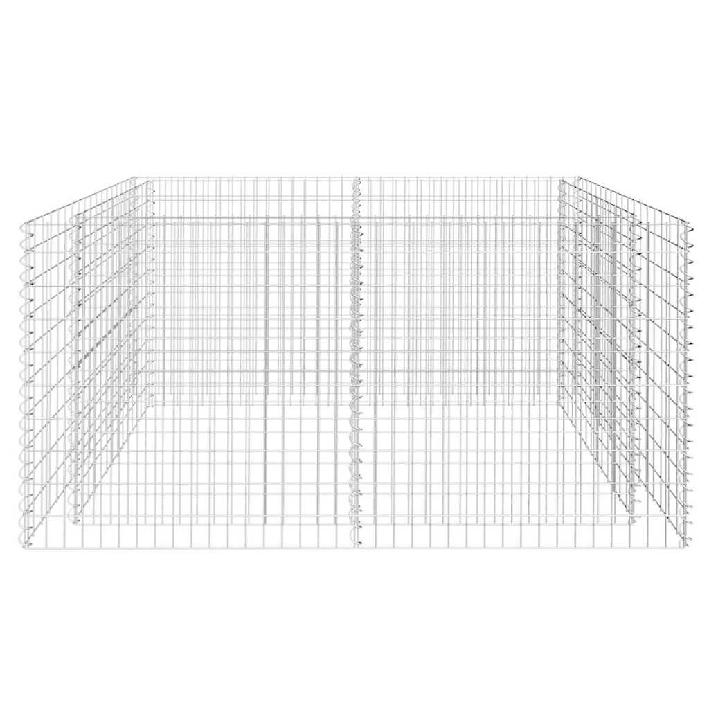 Gabion Raised Bed Steel 180x90x100 cm Silver Price