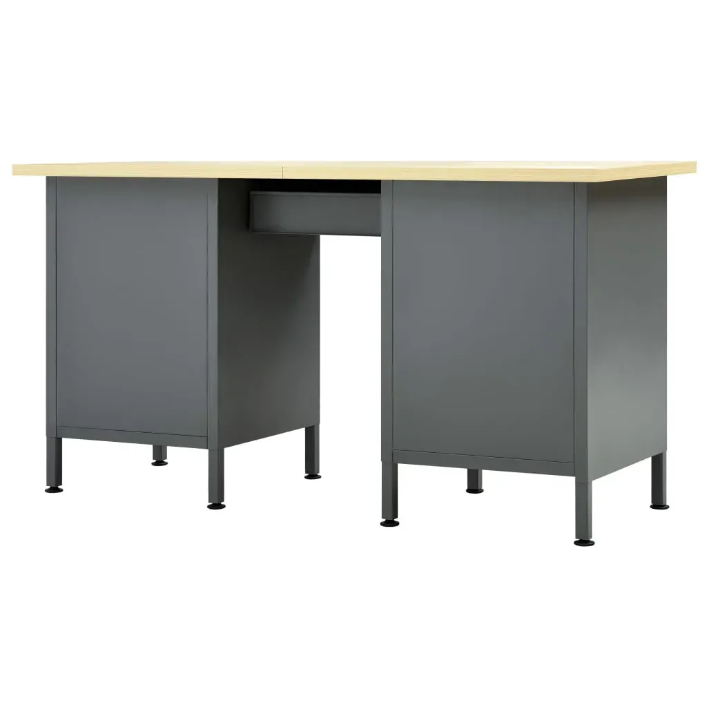 Workbench Black 160x60x85 cm Steel Price