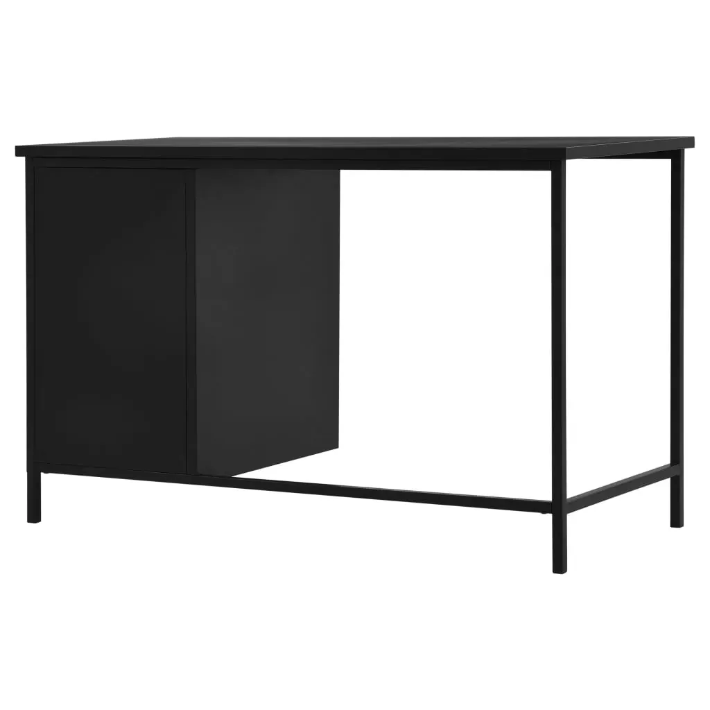 Desk with Drawers Industrial Black 120x55x75 cm Steel Price