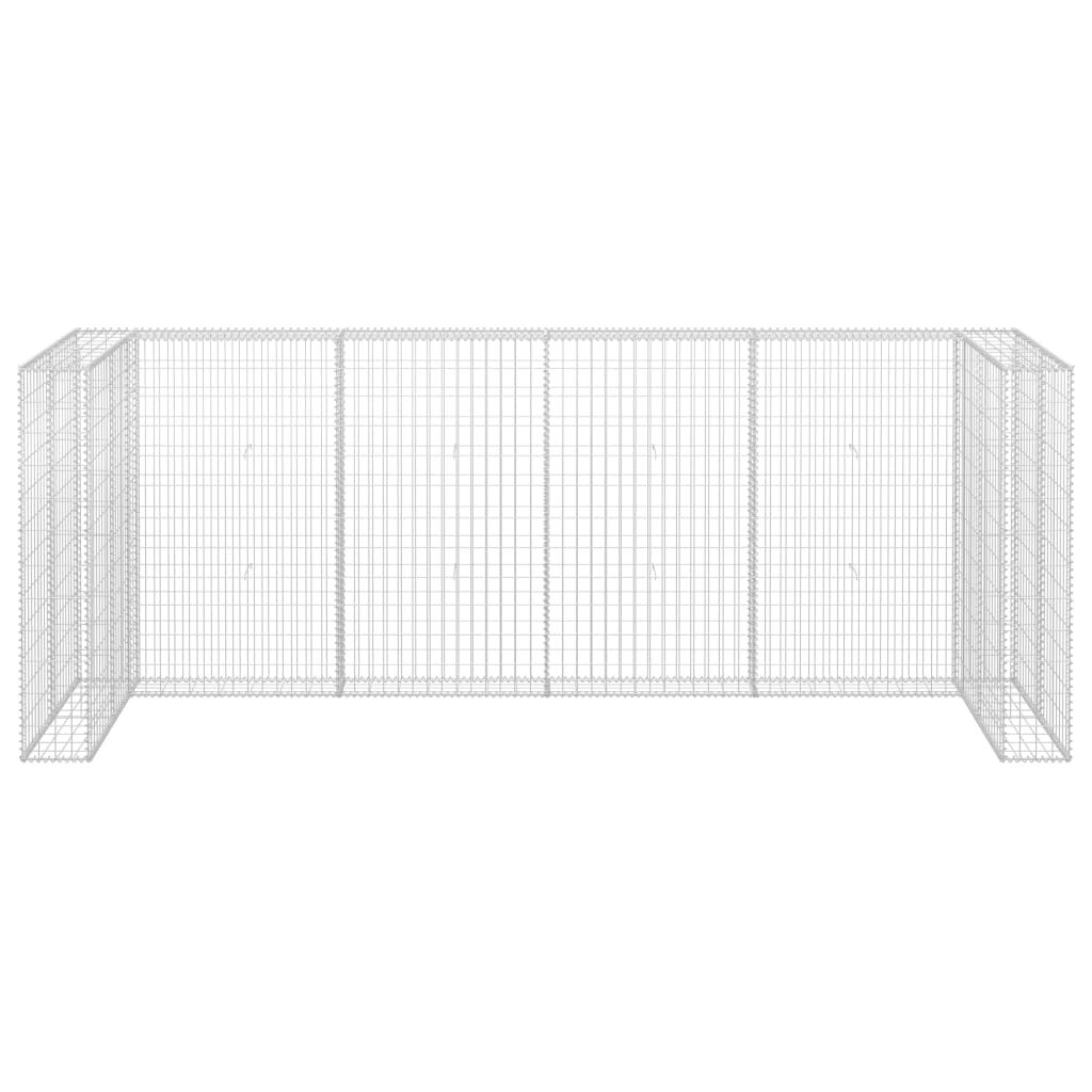 Gabion Wall for Garbage Bins Galvanised Steel 320x100x120 cm Price