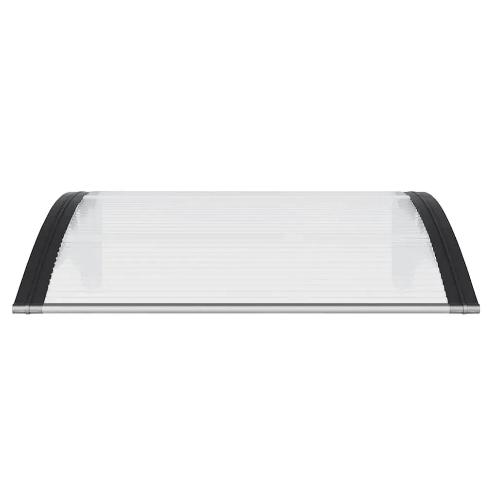 Door Canopy Black and Transparent 100x75 cm Polycarbonate Price
