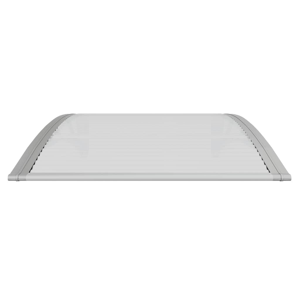 Door Canopy Grey and Transparent 100x75 cm Polycarbonate Price