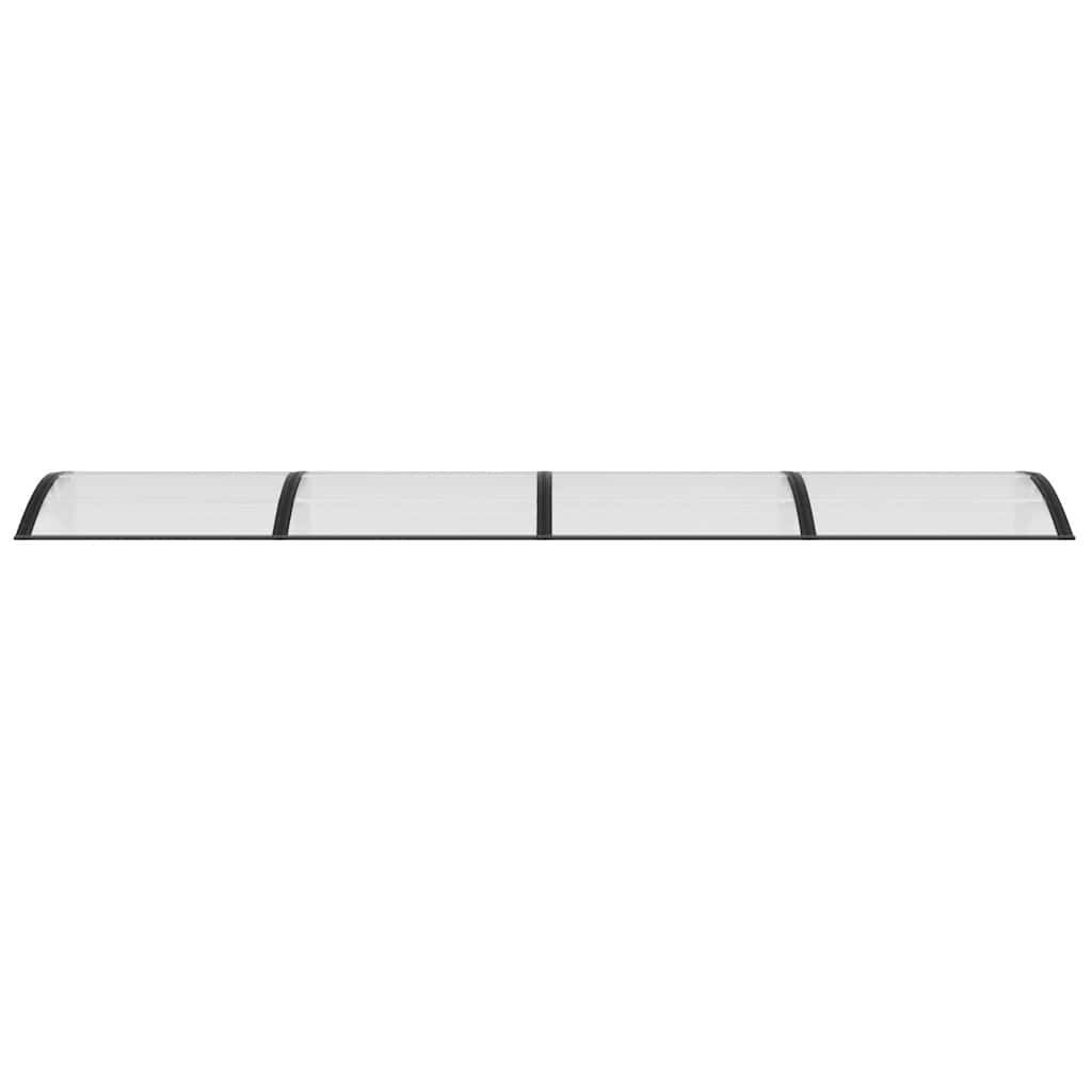 Door Canopy Black and Transparent 350x75 cm Polycarbonate Price
