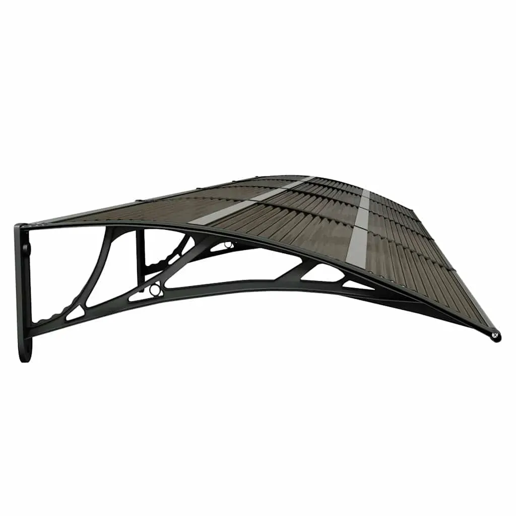Door Canopy Black 350x75 cm Polycarbonate Price
