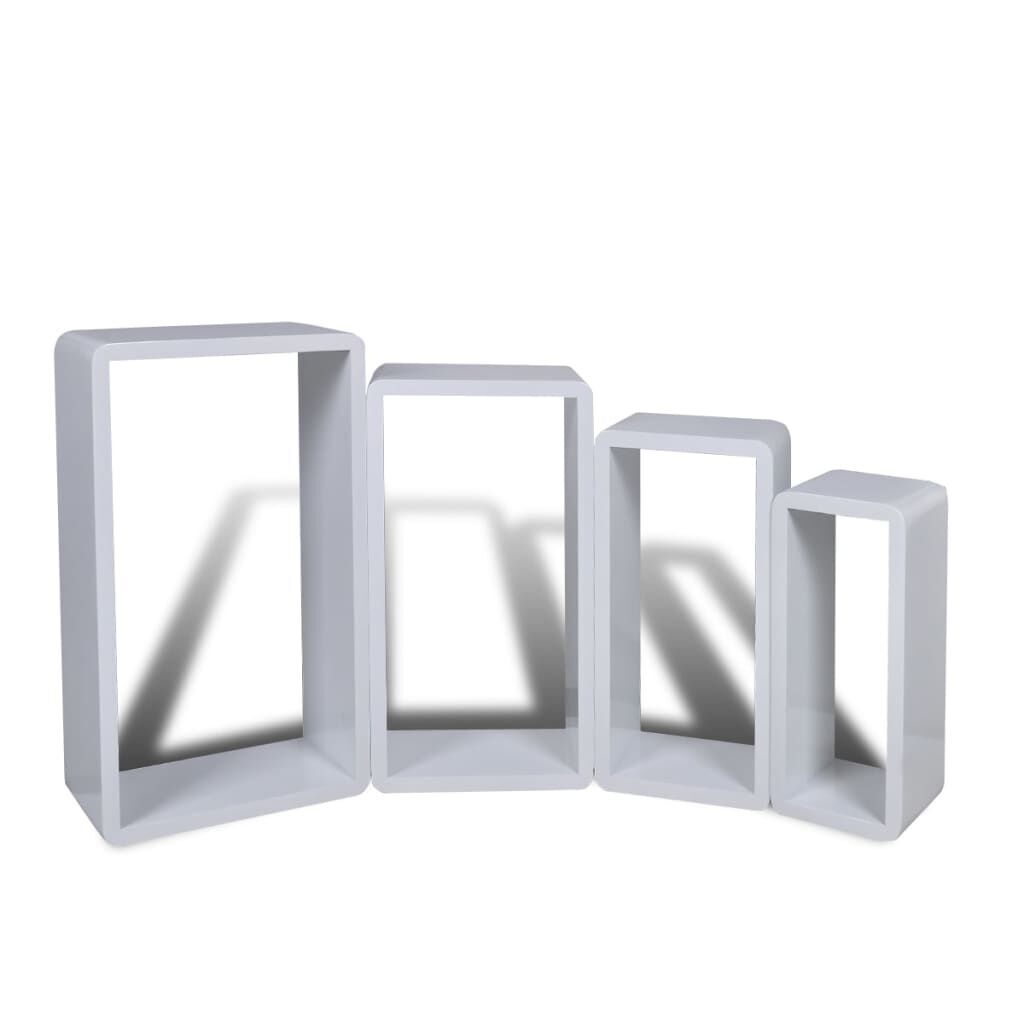 Cuboid shelf set of 4 White Price