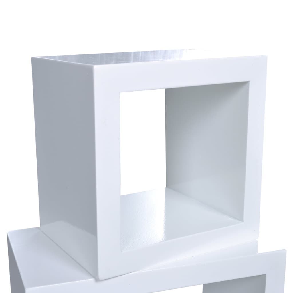 Cube shelf set of 3 white Price
