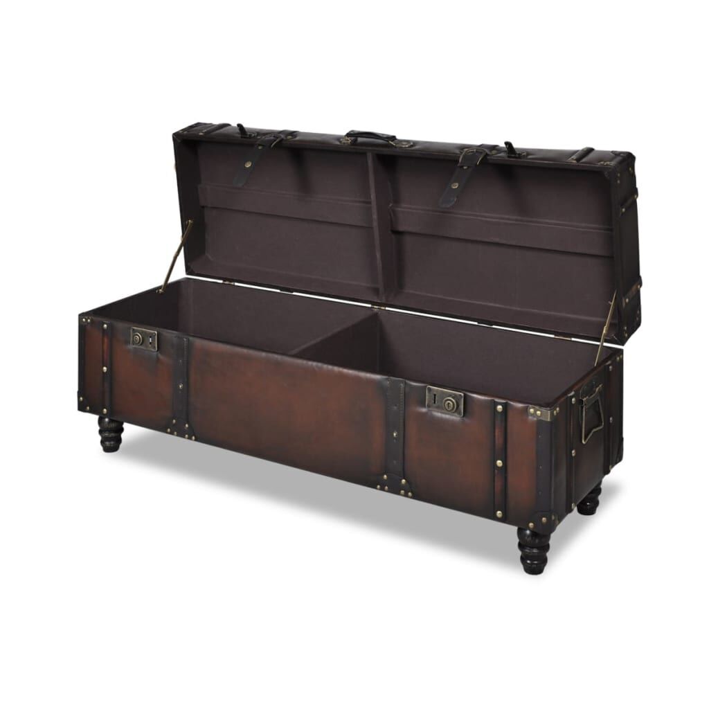Storage Bench Set 3 pcs Brown Price