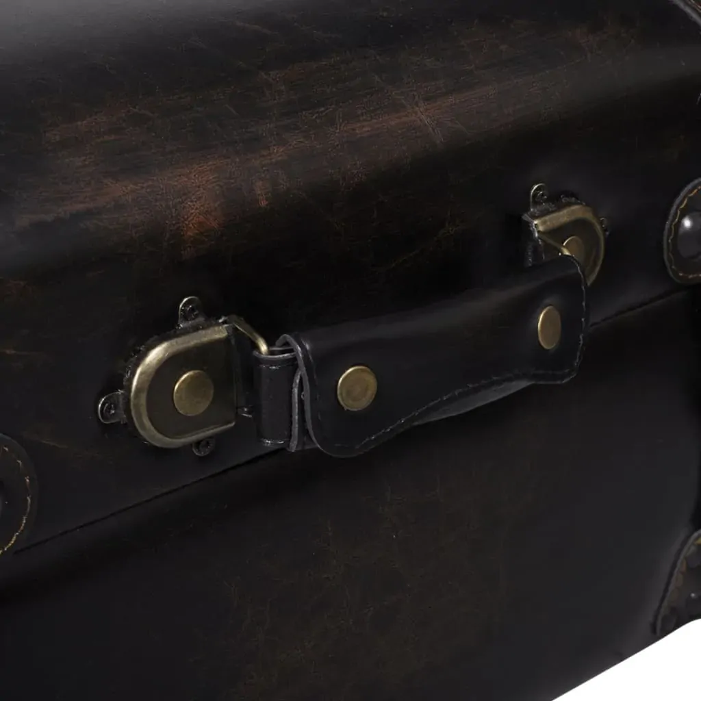 Long Storage Bench Brown MDF and Leather Price