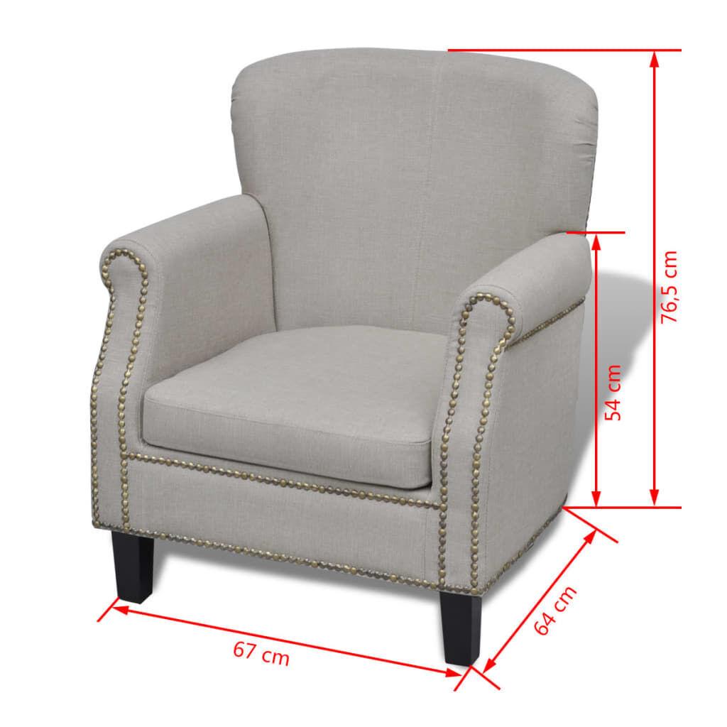 Armchair Grey Fabric Price