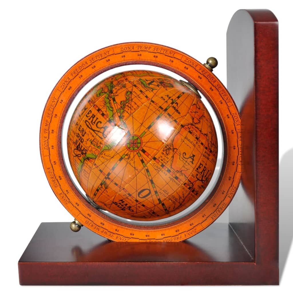 Bookstand World Map Globe Bookend Classic A Pair Price