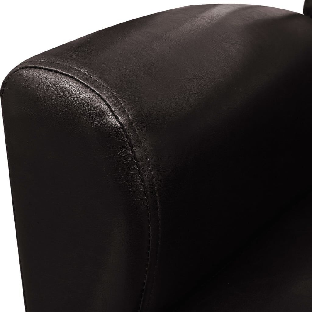Sofa Chair Dark Brown Faux Leather Price
