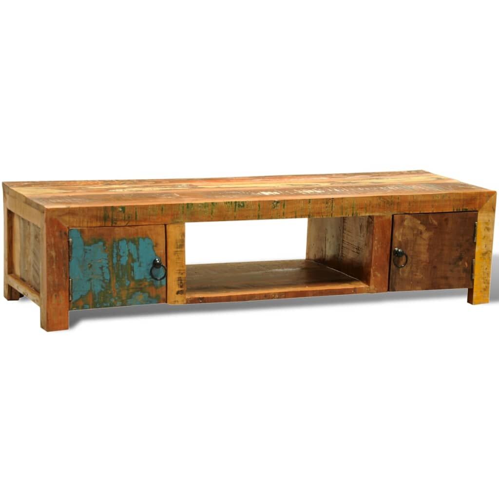 Reclaimed Wood TV Cabinet with 2 Doors Vintage Antique-style Price
