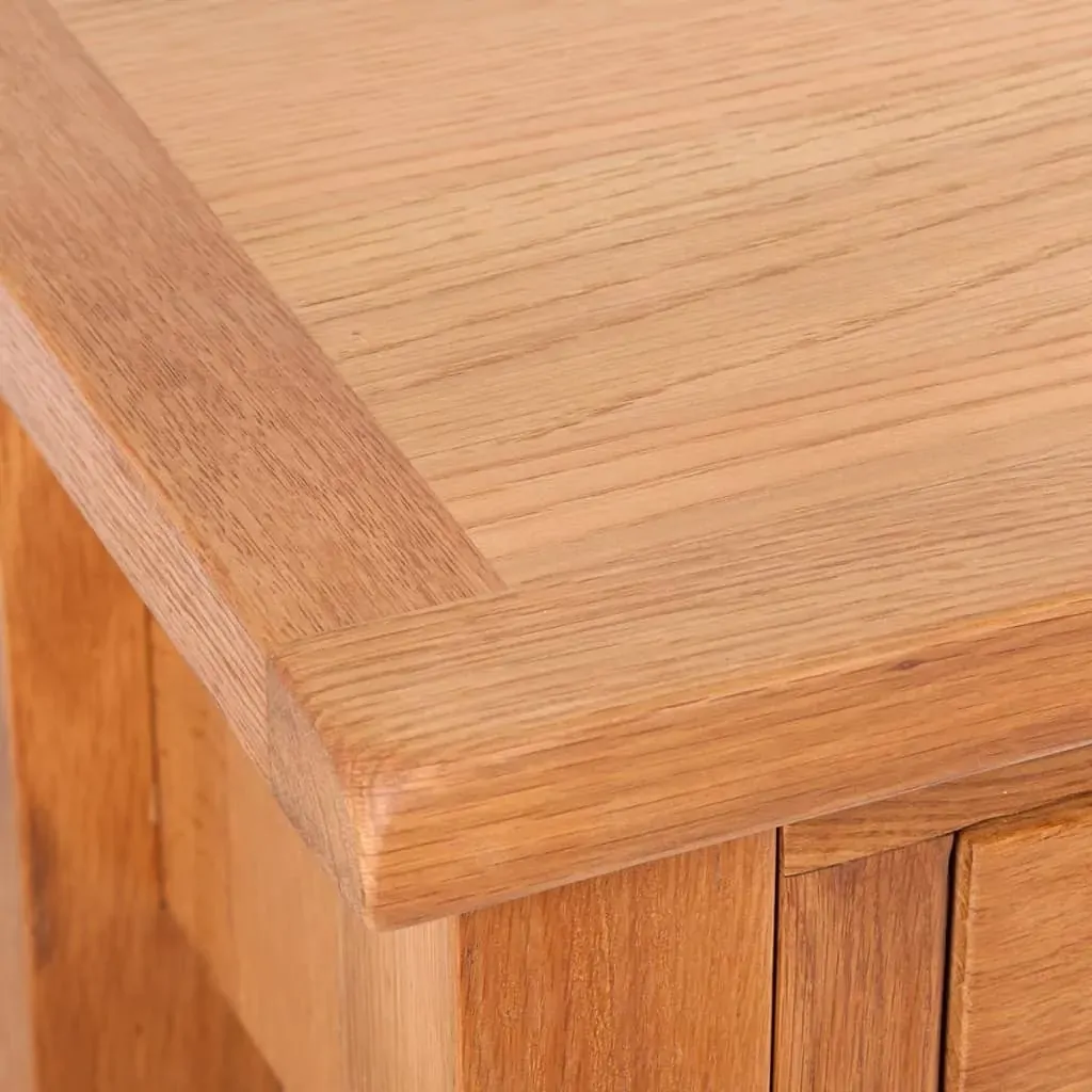 Console Table with 2 Drawers 83x30x73 cm Solid Oak Wood Price