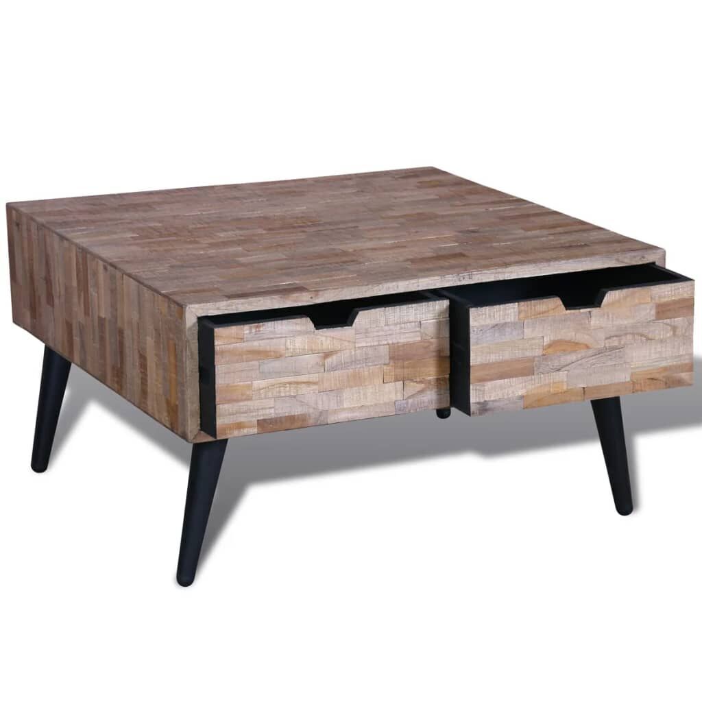 Coffee Table with 4 Drawers Reclaimed Teak Wood Price