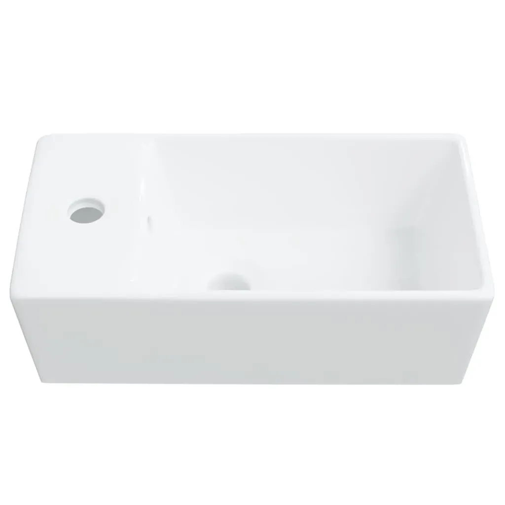 Wash Basin White 48x25x15 cm Ceramic Price