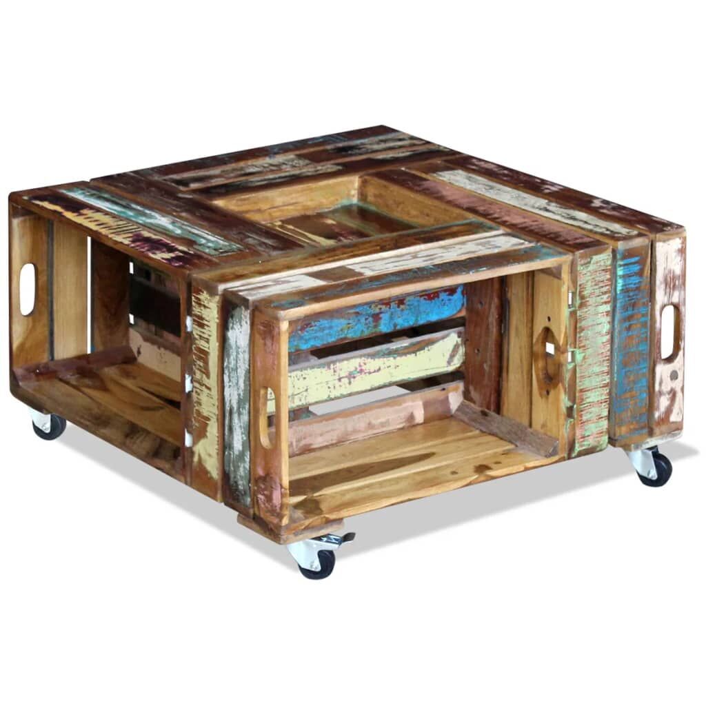 Coffee Table Solid Reclaimed Wood 70x70x35 cm Price