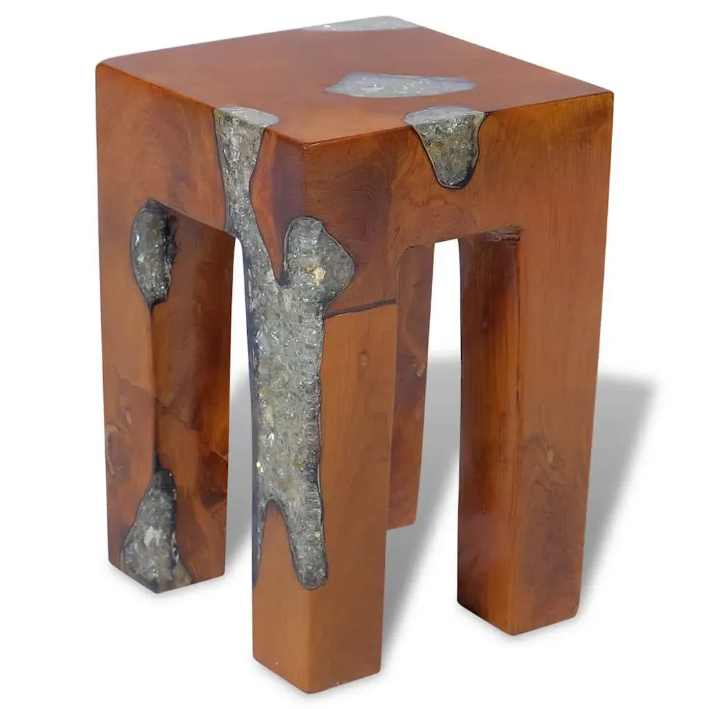 Stool Solid Teak Wood and Resin Price