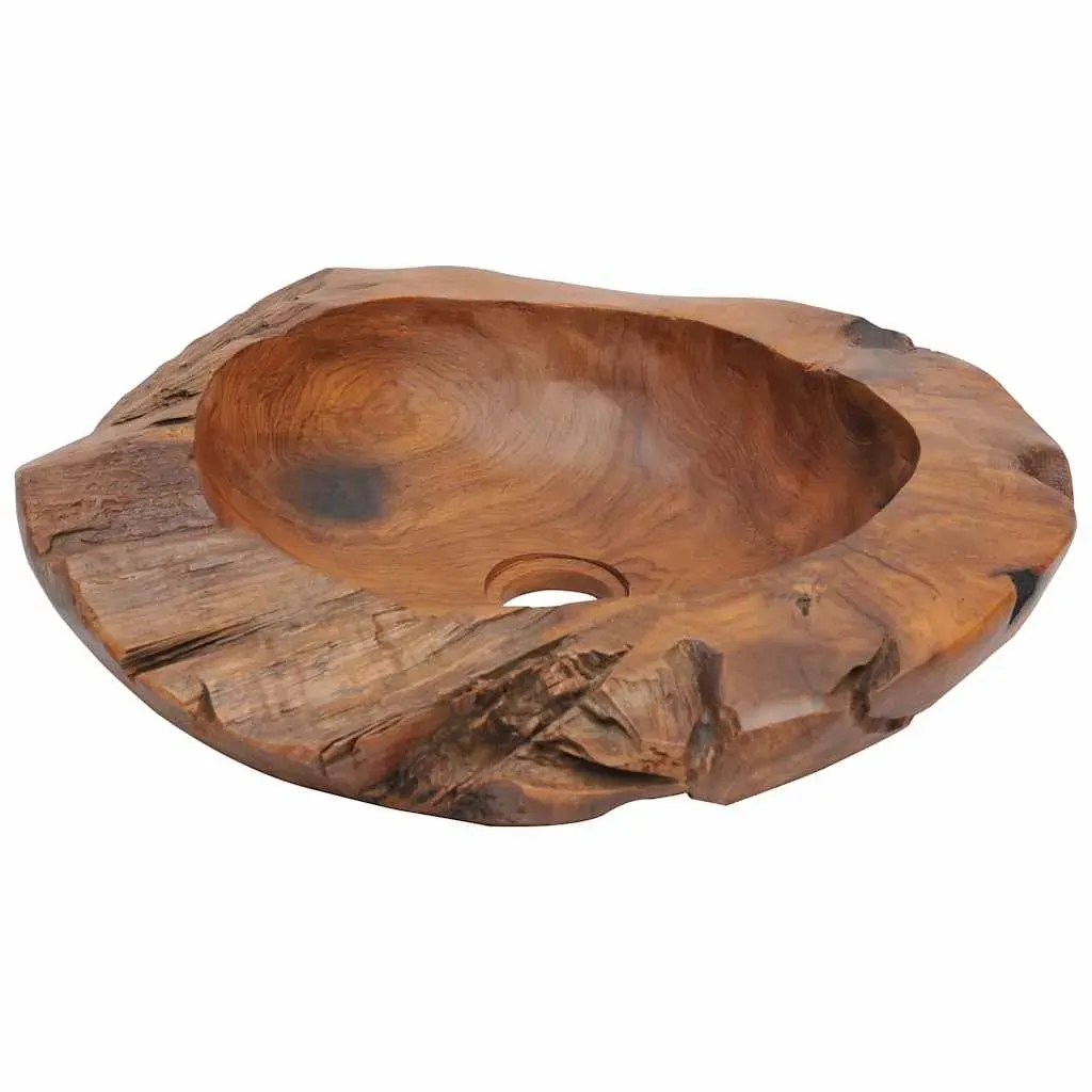 Basin Solid Teak 45 cm Price