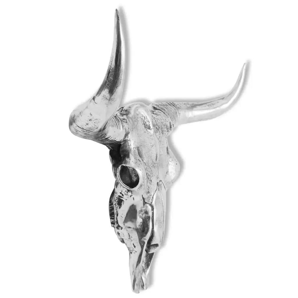 Skull Head Decoration Wall-Mounted Aluminium Silver Price