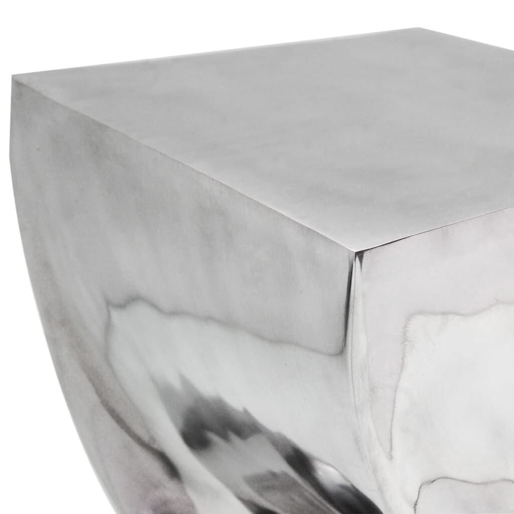 Stool/Side Table Twisted Shape Aluminium Silver Price