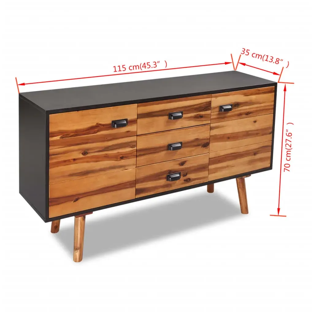 Sideboard Solid Acacia Wood 115x35x70 cm Price