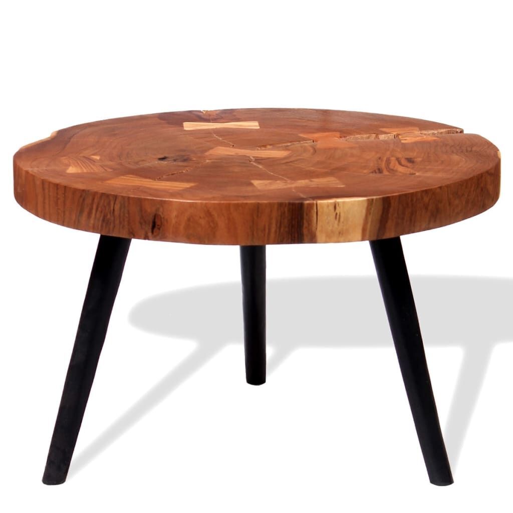 Log Coffee Table Solid Acacia Wood (55-60)x40 cm Price