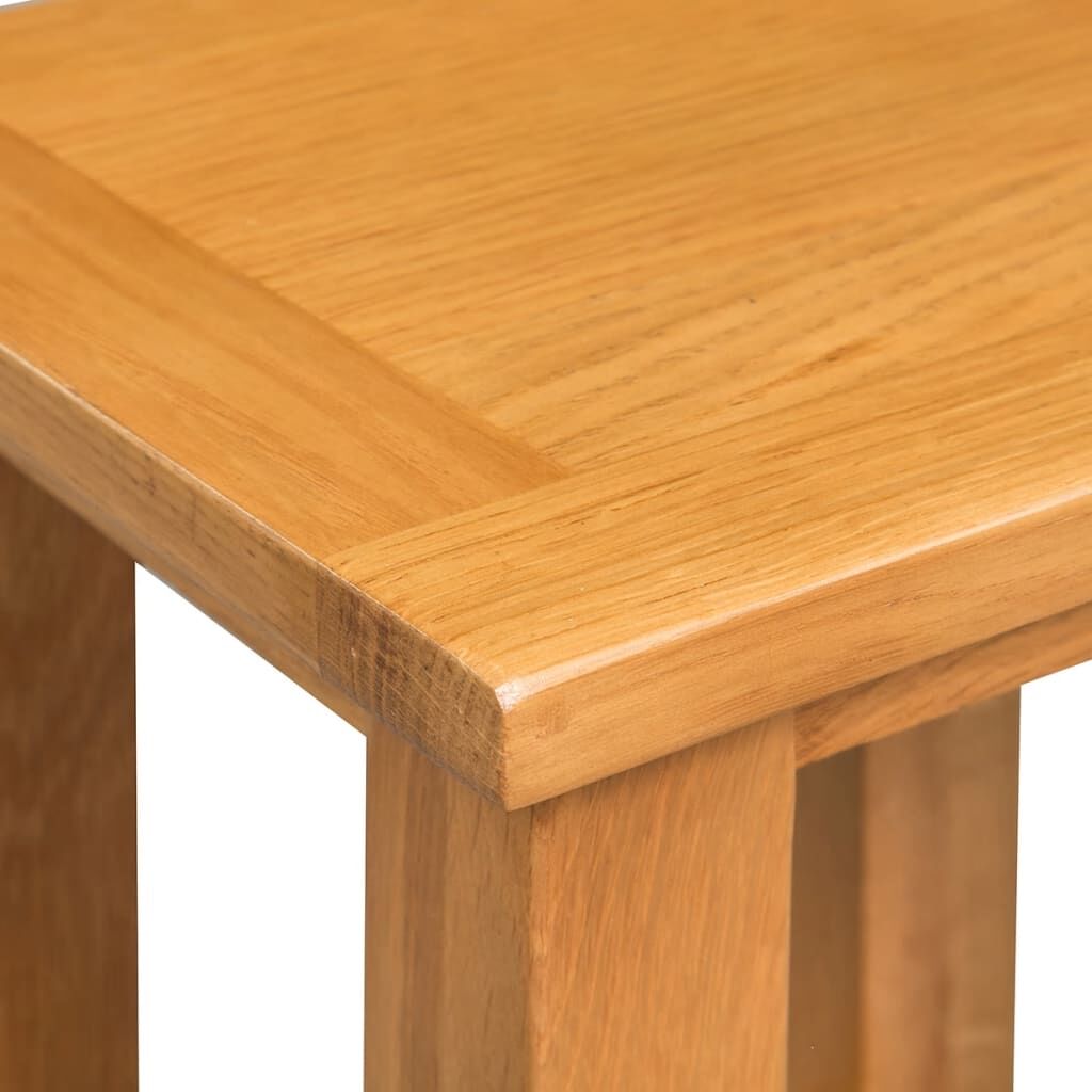 End Table 27x24x37 cm Solid Oak Wood Price