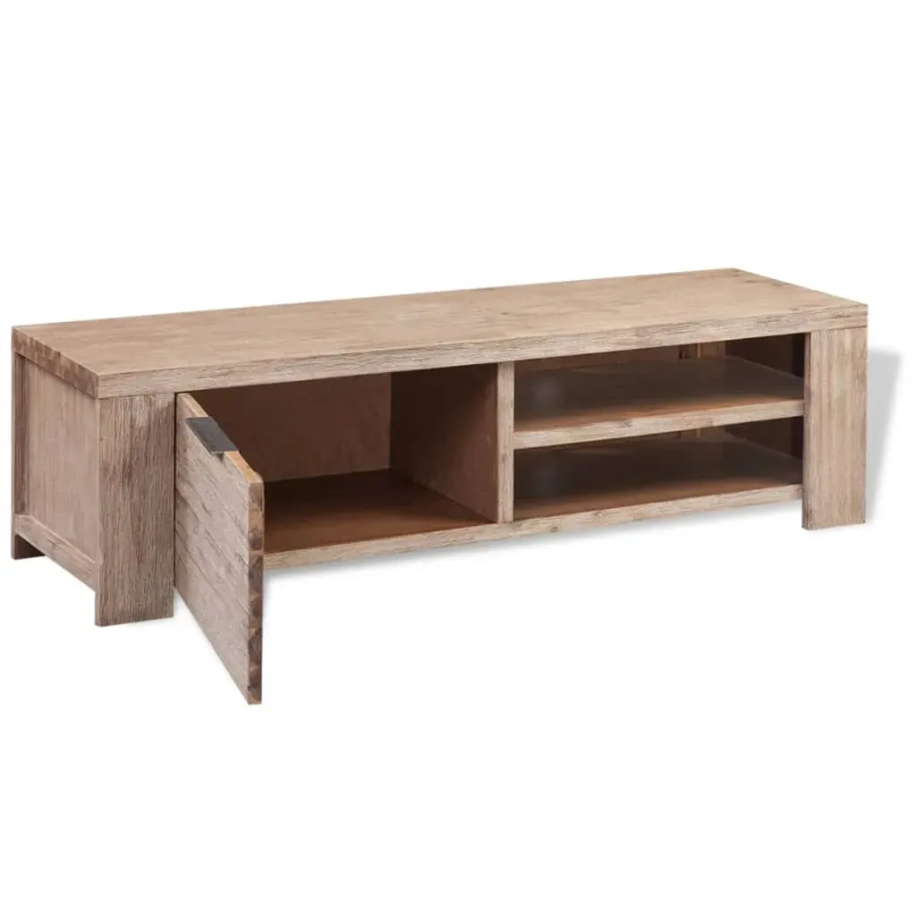 TV Cabinet Solid Brushed Acacia Wood 140x38x40 cm Price