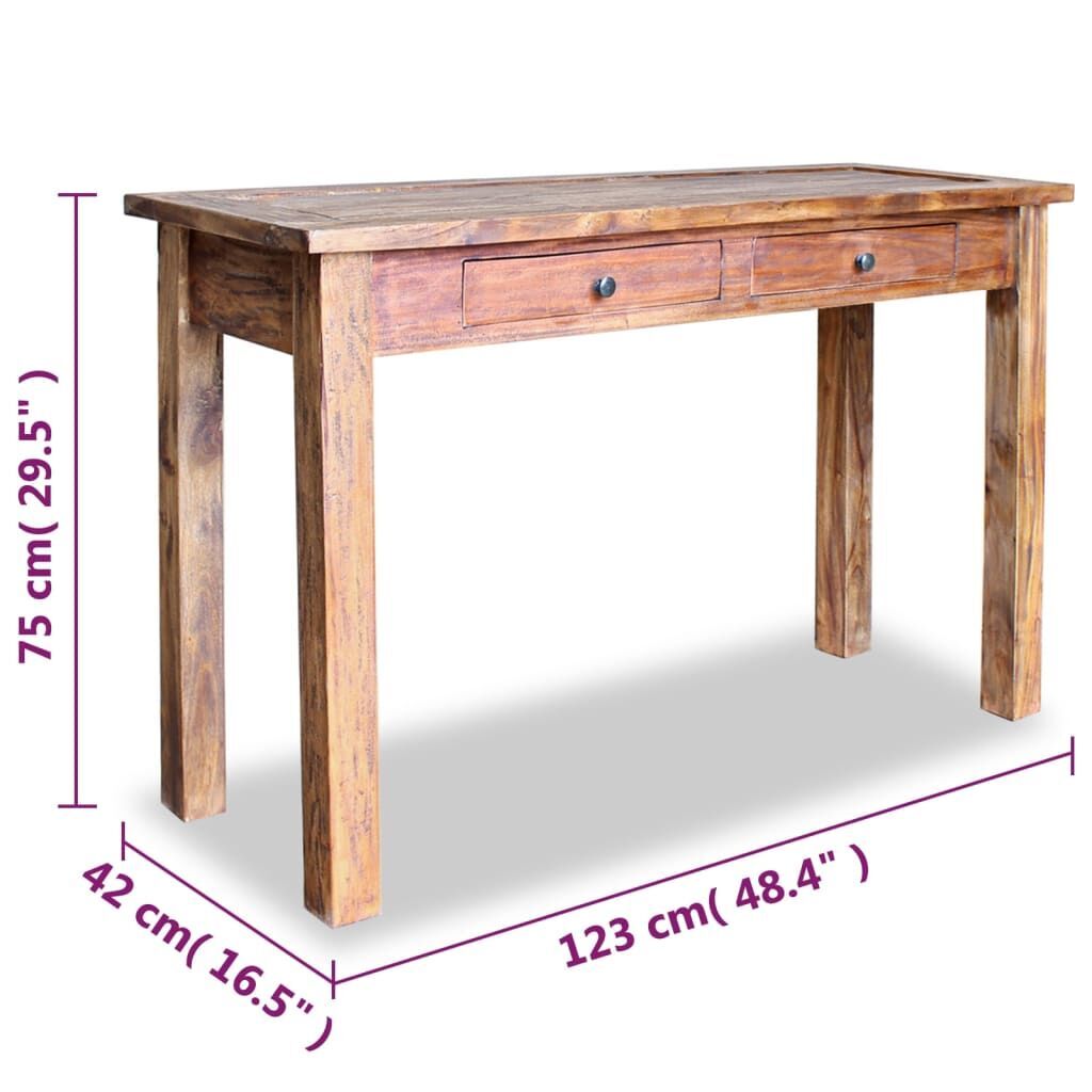 Console Table Solid Mahogany Wood 123x42x75 cm Price