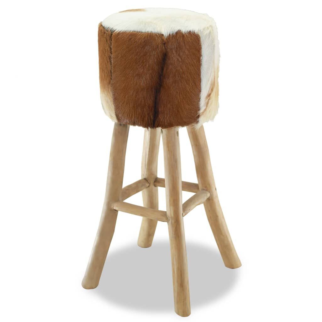 Bar Stool Real Leather and Solid Teak Wood Price