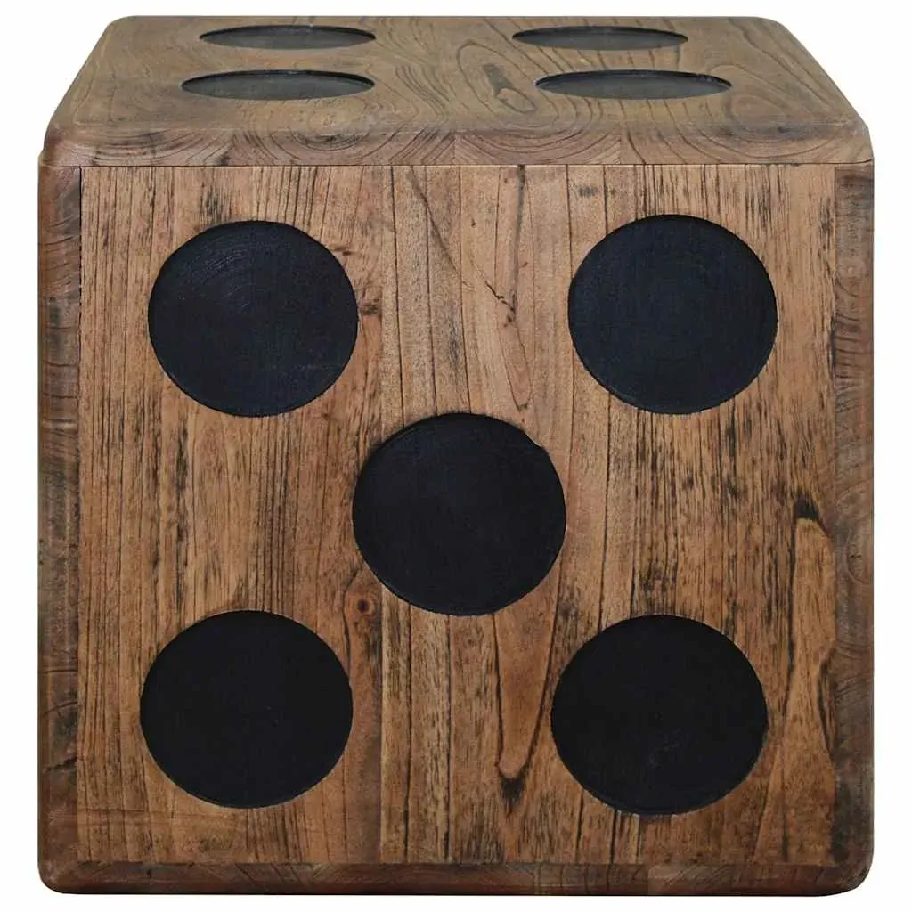 Storage Box Mindi Wood 40x40x40 cm Dice Design Price