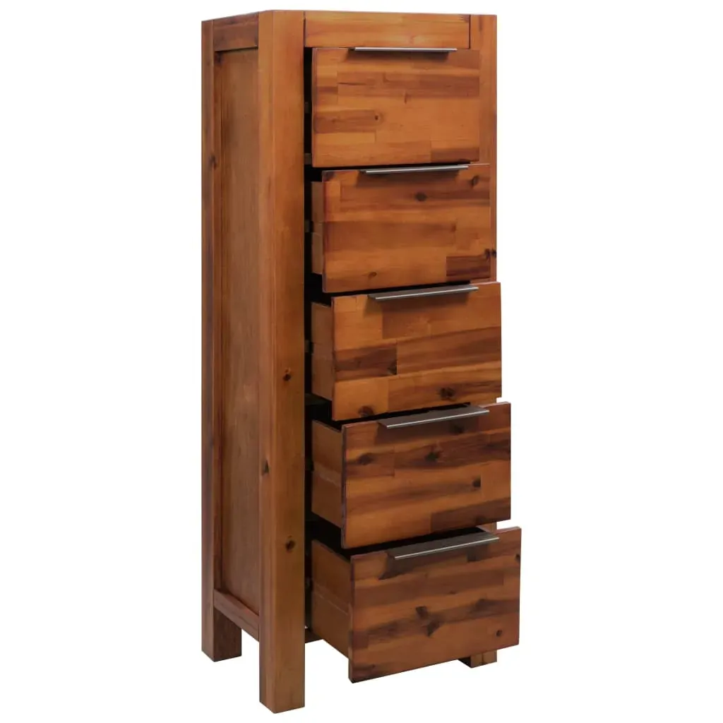 Chest of Drawers Solid Acacia Wood 45x32x115 cm Price