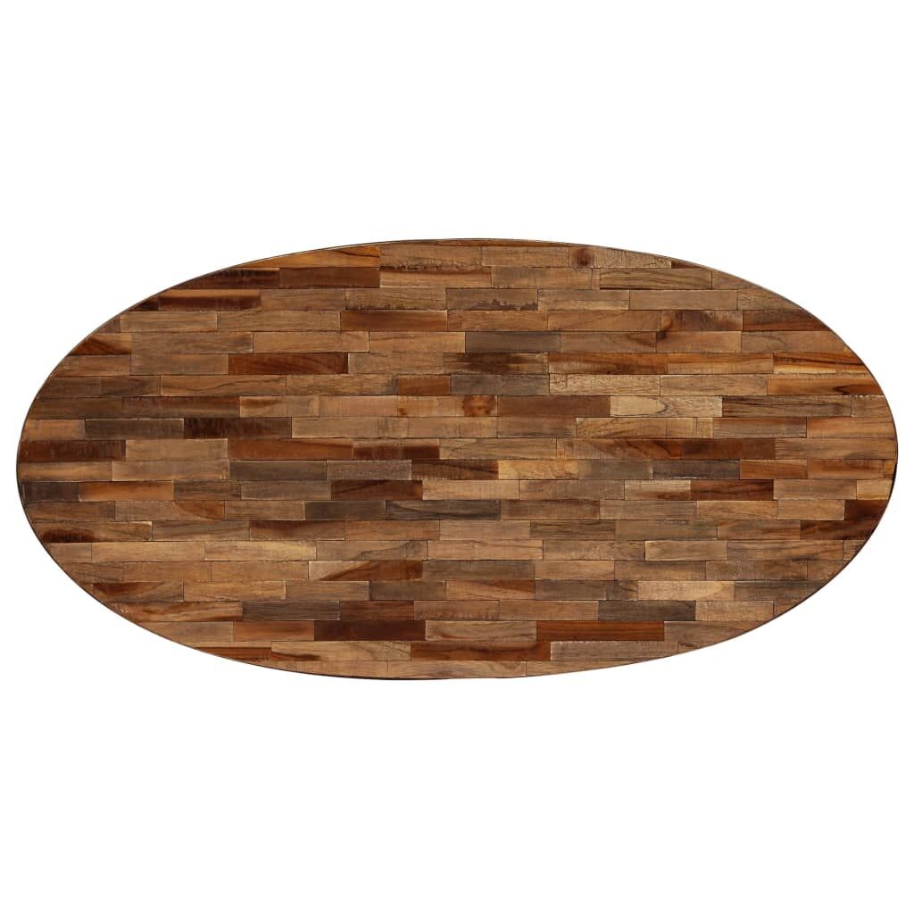 Coffee Table Solid Reclaimed Teak Oval 120x60x30 cm Price